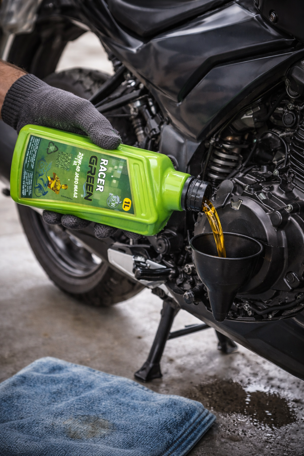 HP RACER GREEN 20W40 Multi-Grade Bike Engine Oil