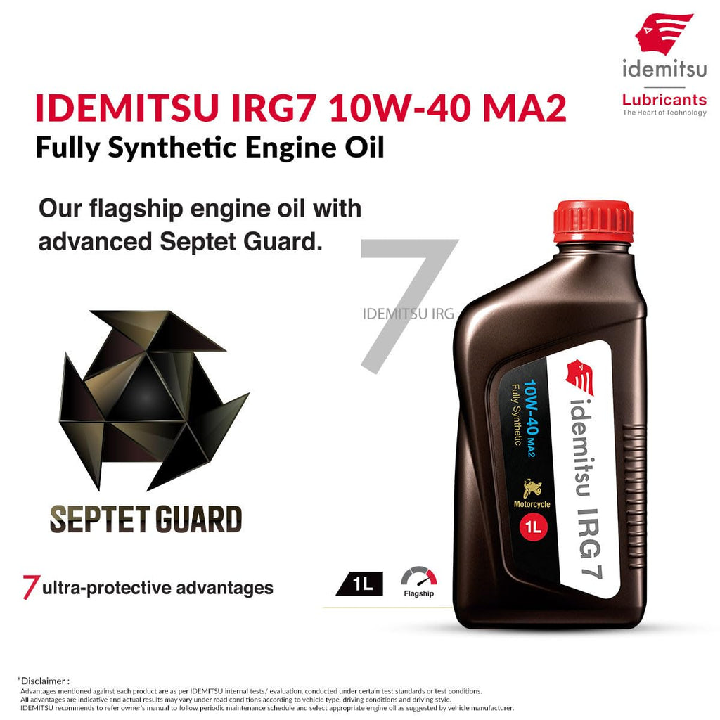 IDEMITSU IRG7 10W-40 MA2 Fully Synthetic engine oil