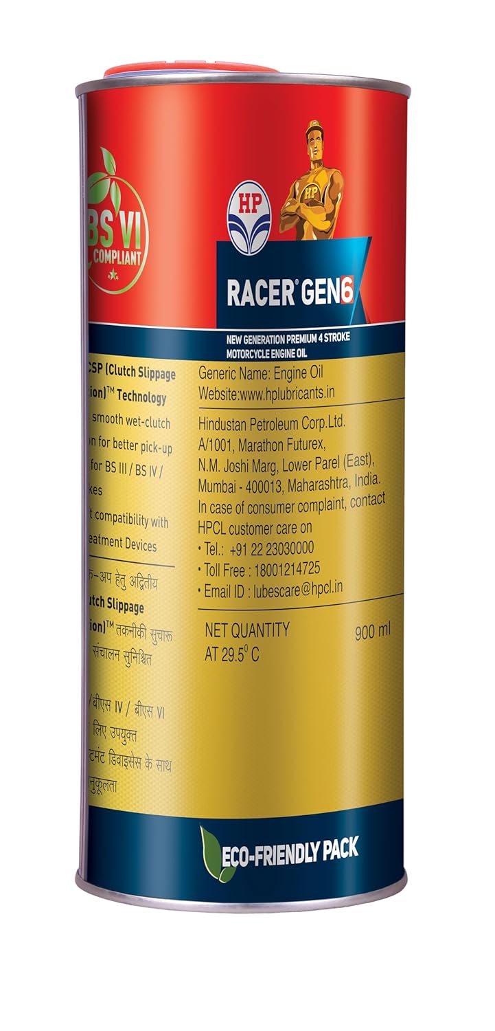 HP RACER GEN6 20W40 SN JASO MA2 Bike Engine Oil