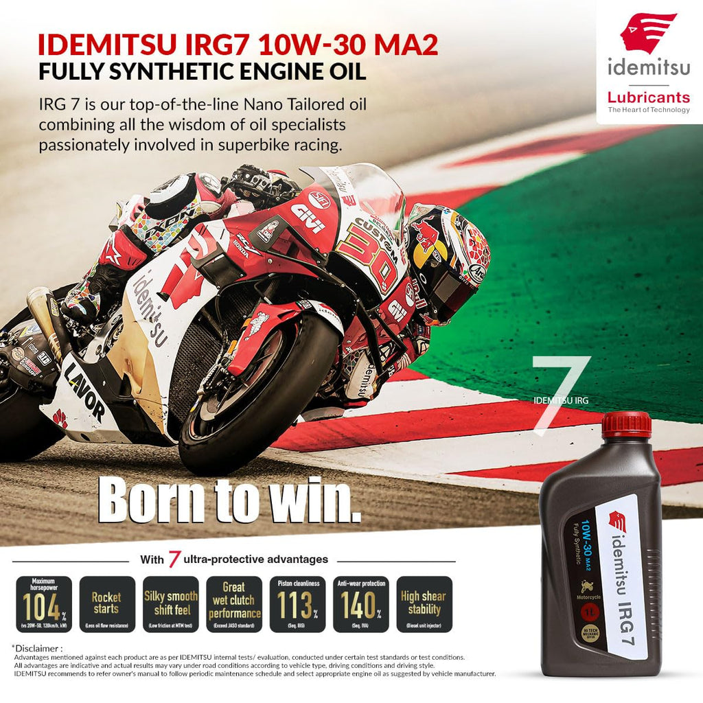 IDEMITSU IRG7 10W-30 MA2 Fully Synthetic engine oil