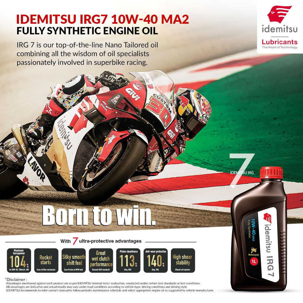 IDEMITSU IRG7 10W-40 MA2 Fully Synthetic engine oil